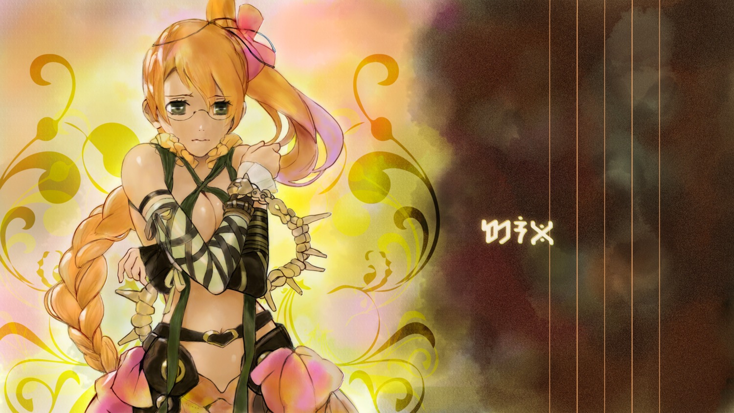 aquarion_evol, breast_hold, cleavage, megane, mix, sousei_no_aquarion, wallpaper