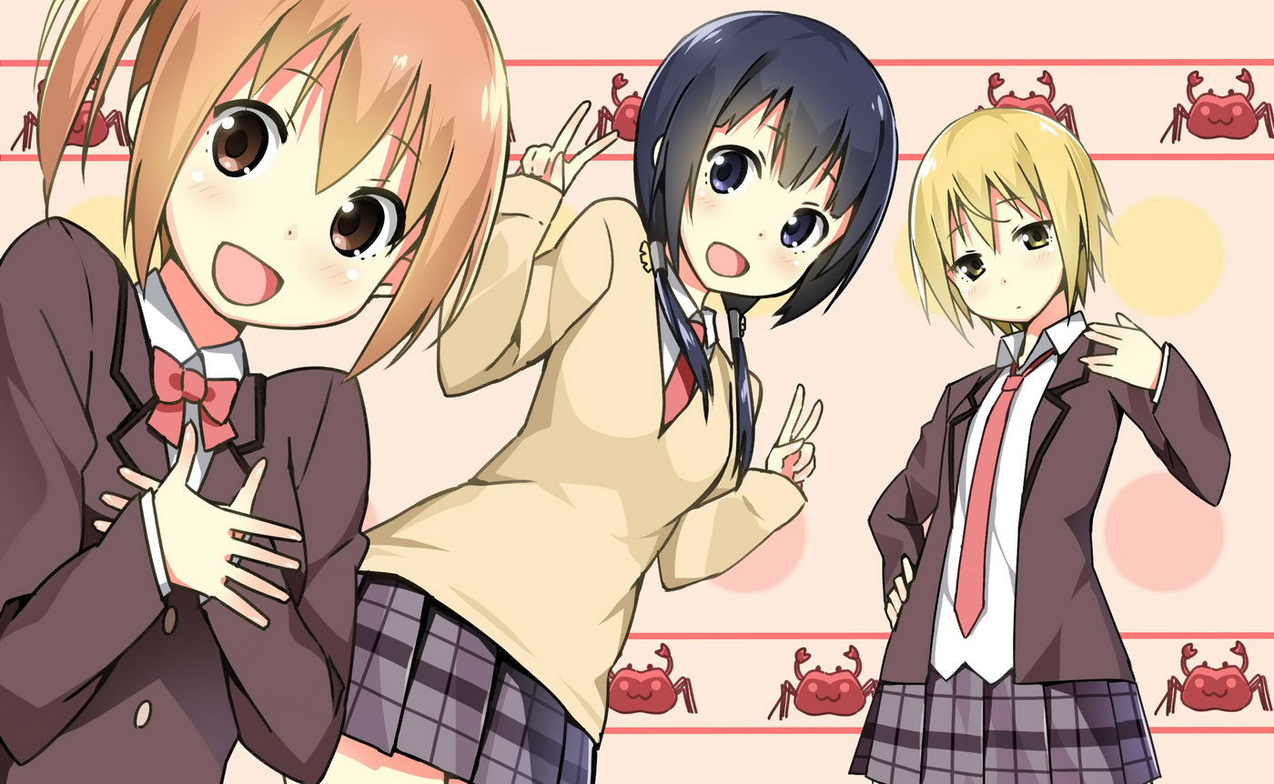 aiura, amaya_kanaka, iwasawa_saki, seifuku, sky-freedom, uehara_ayuko