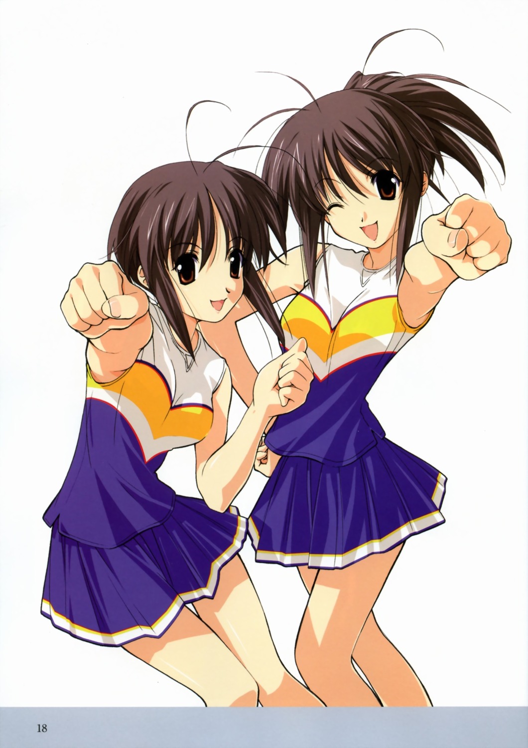 cheerleader, futakoi, ichijou_kaoruko, ichijou_sumireko, sasaki_mutsumi