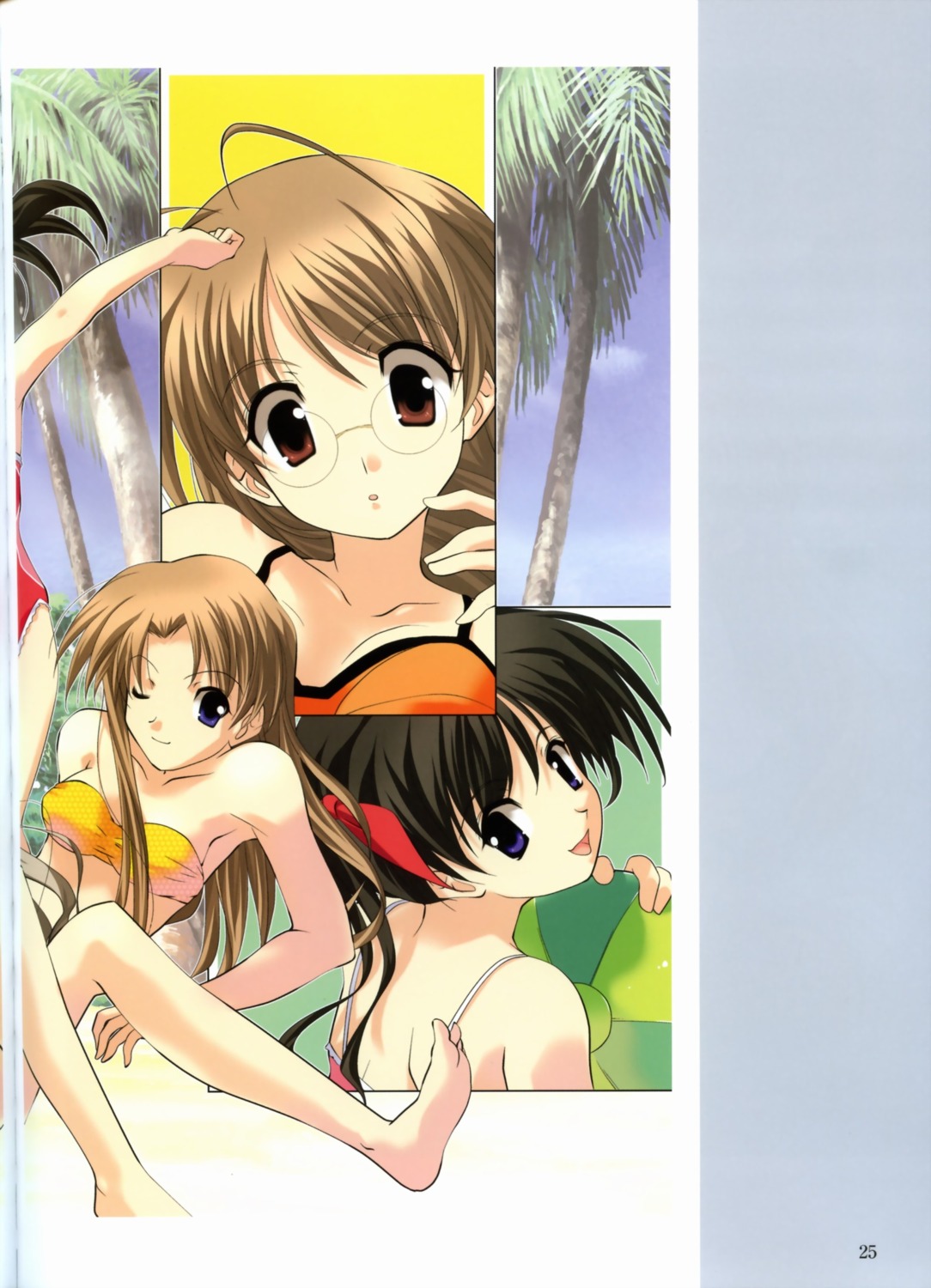 bikini, chigusa_koi, crease, futakoi, hinagiku_ruru, megane, sasaki_mutsumi, swimsuits