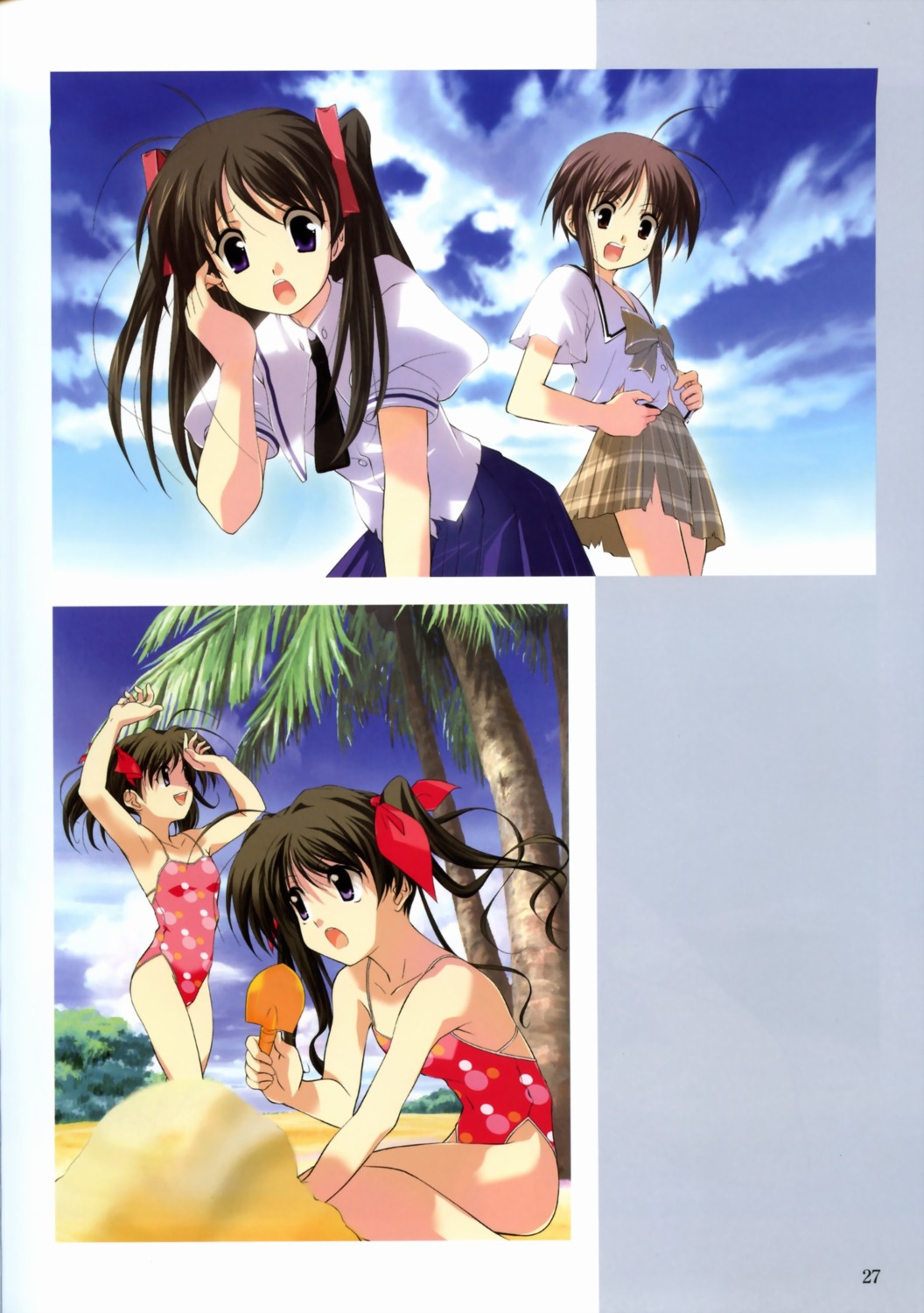 futakoi, hinagiku_rara, hinagiku_ruru, ichijou_kaoruko, ichijou_sumireko, sakurazuki_kira, sasaki_mutsumi, seifuku, swimsuits