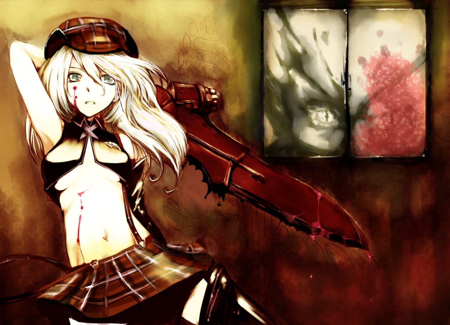alisa_ilinichina_amiella, blood, god_eater, kae_(artist), sword