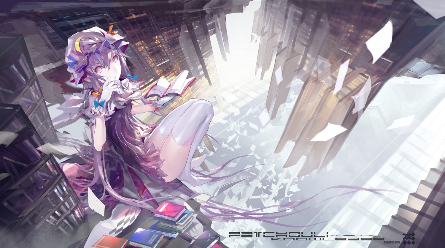 kiwamu, patchouli_knowledge, thighhighs, touhou