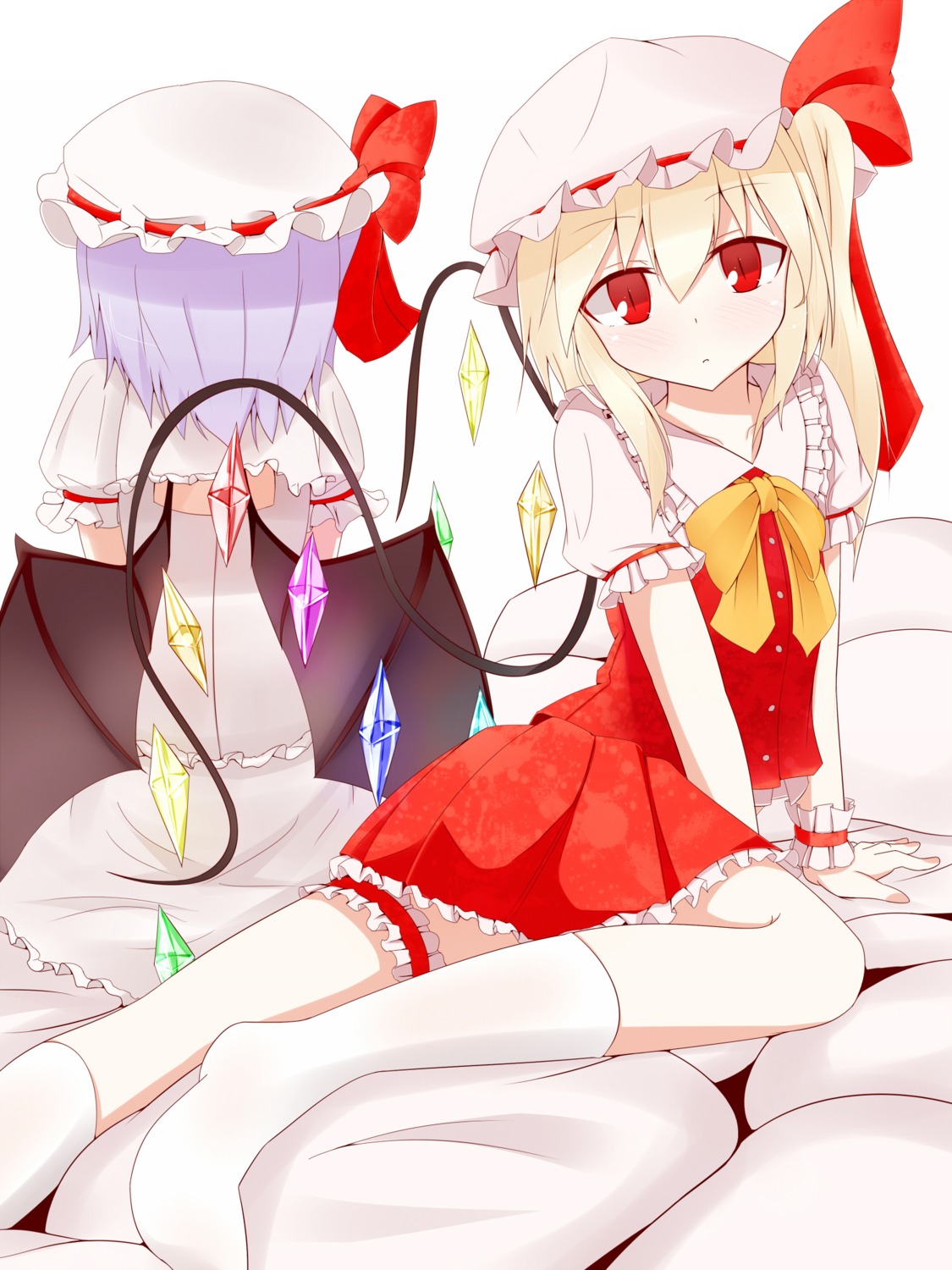 flandre_scarlet, pspmaru, remilia_scarlet, touhou, wings