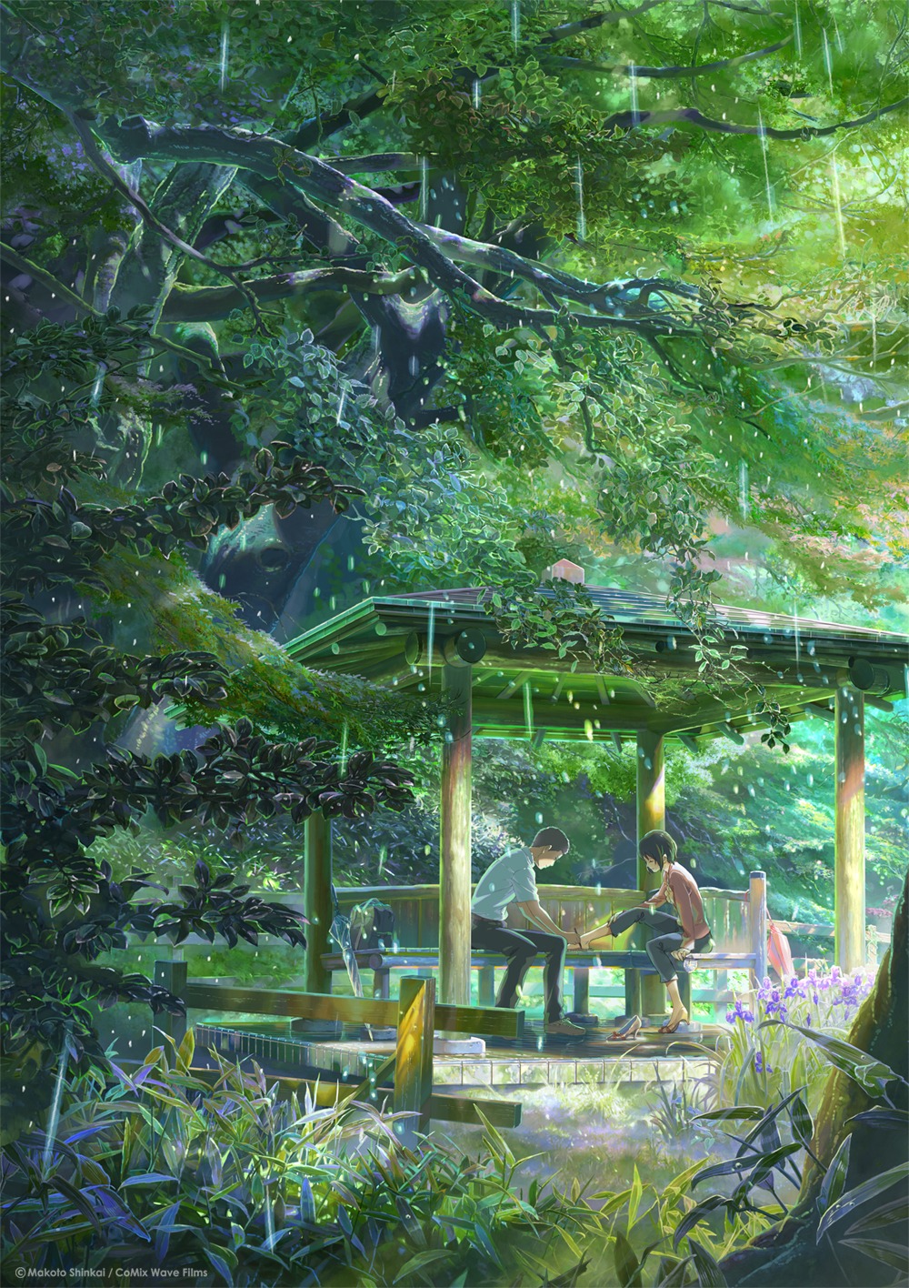 koto_no_ha_no_niwa, landscape, shinkai_makoto, shinomiya_yoshitoshi