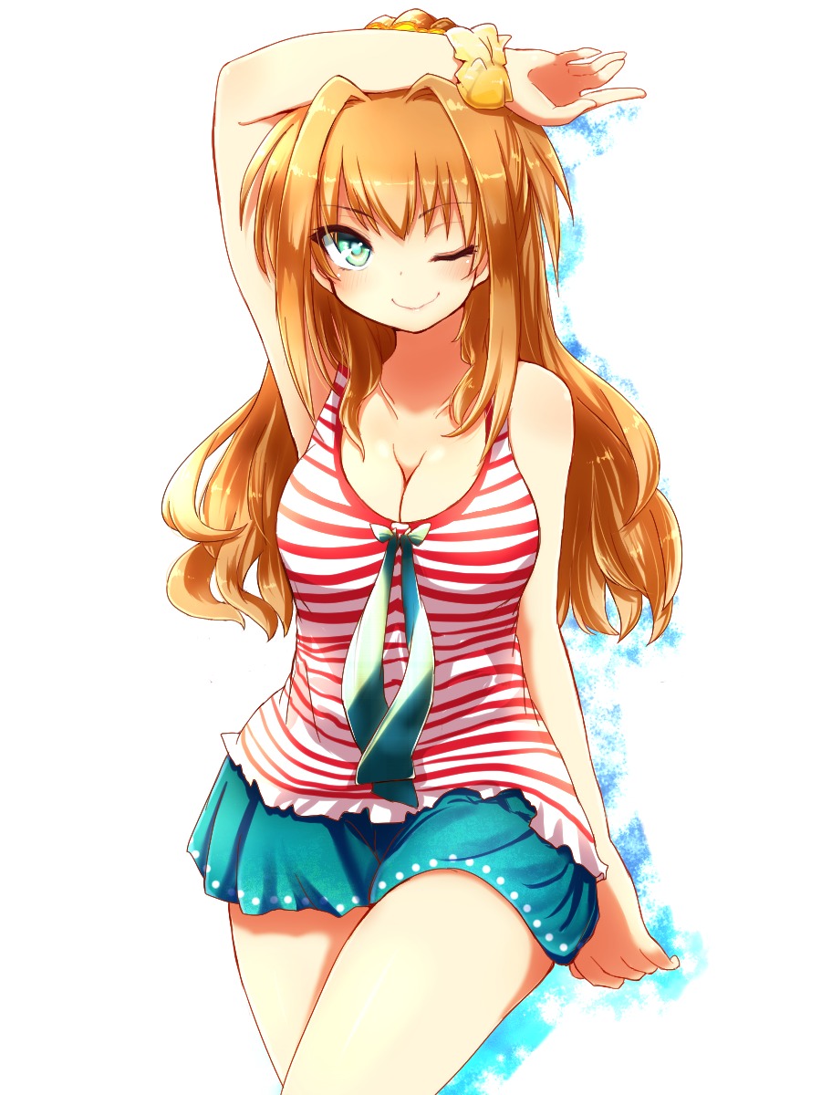 cleavage, hino_akane_(idolm@ster), naomi_(sekai_no_hate_no_kissaten), the_idolm@ster, the_idolm@ster_cinderella_girls