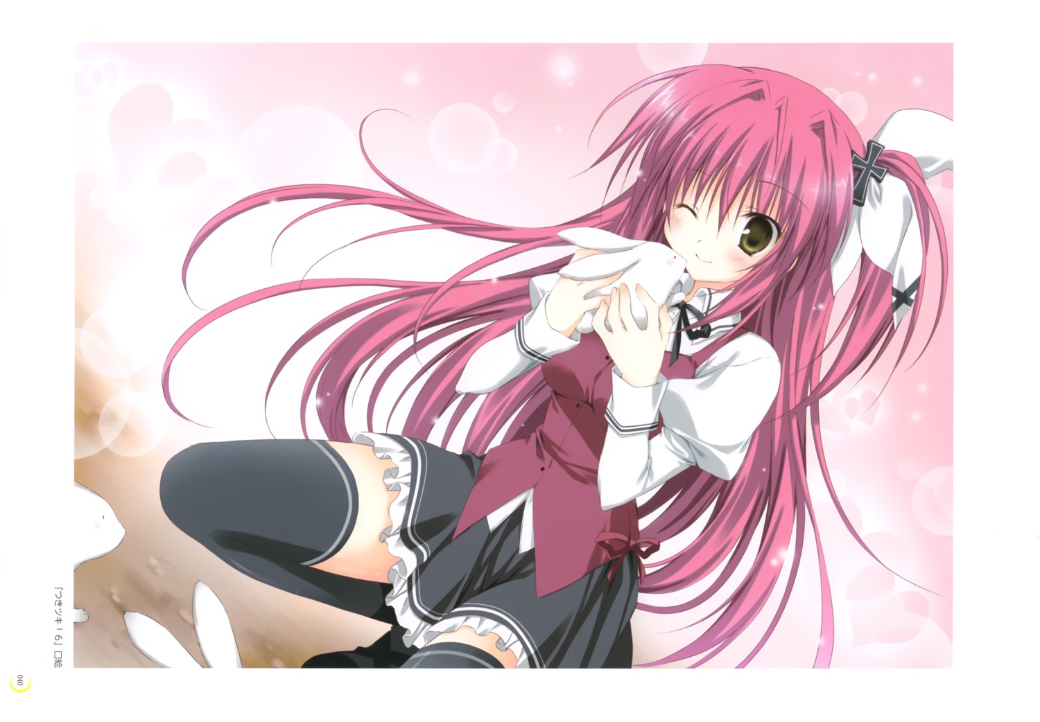 korie_riko, orangelo_machina, seifuku, thighhighs, tsuki_tsuki!