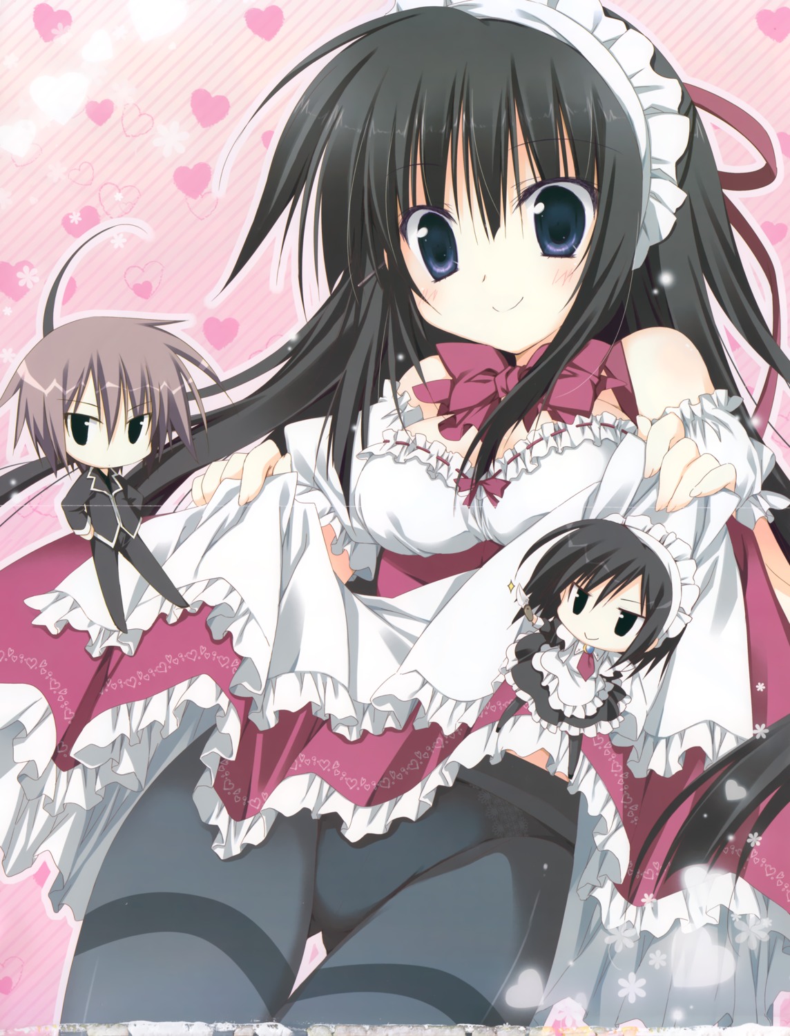 crease, gogyou_hijiri, kaoru_(tsuki_tsuki), korie_riko, pantsu, pantyhose, skirt_lift, tsuki_tsuki!