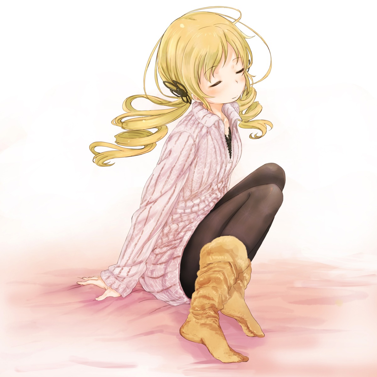 abe_kanari, mahou_shoujo_madoka_magica, pantyhose, tomoe_mami