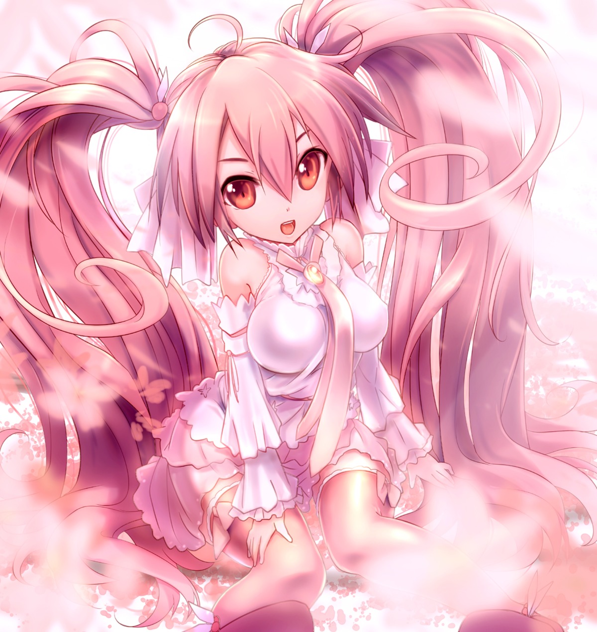 hatsune_miku, sakura_miku, sora_to_umi, thighhighs, vocaloid