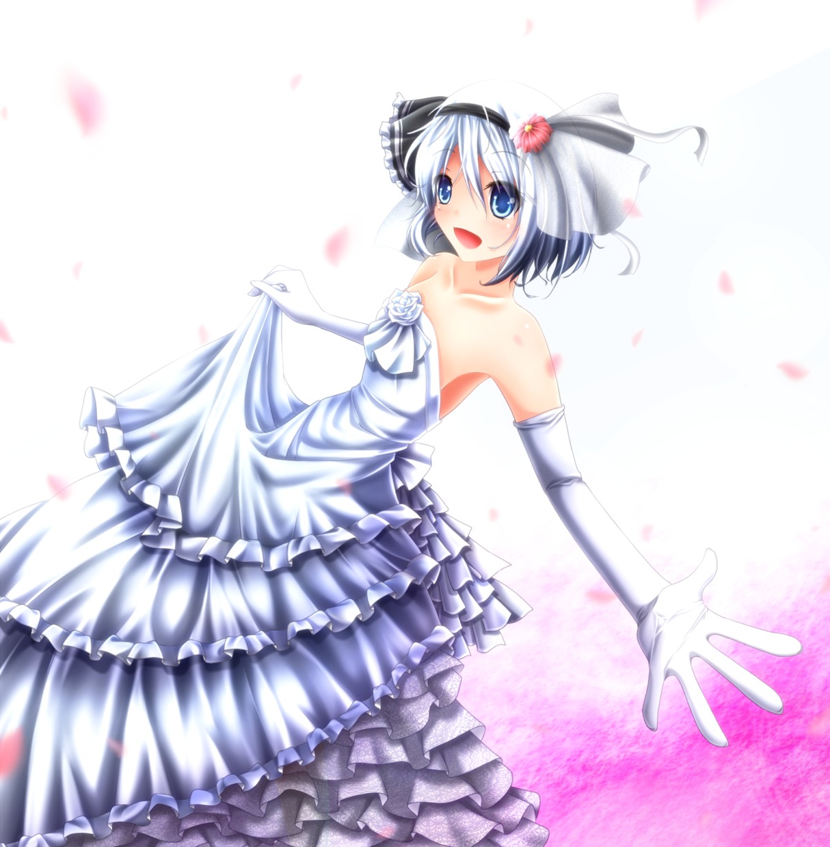 dress, evandragon, konpaku_youmu, touhou, wedding_dress