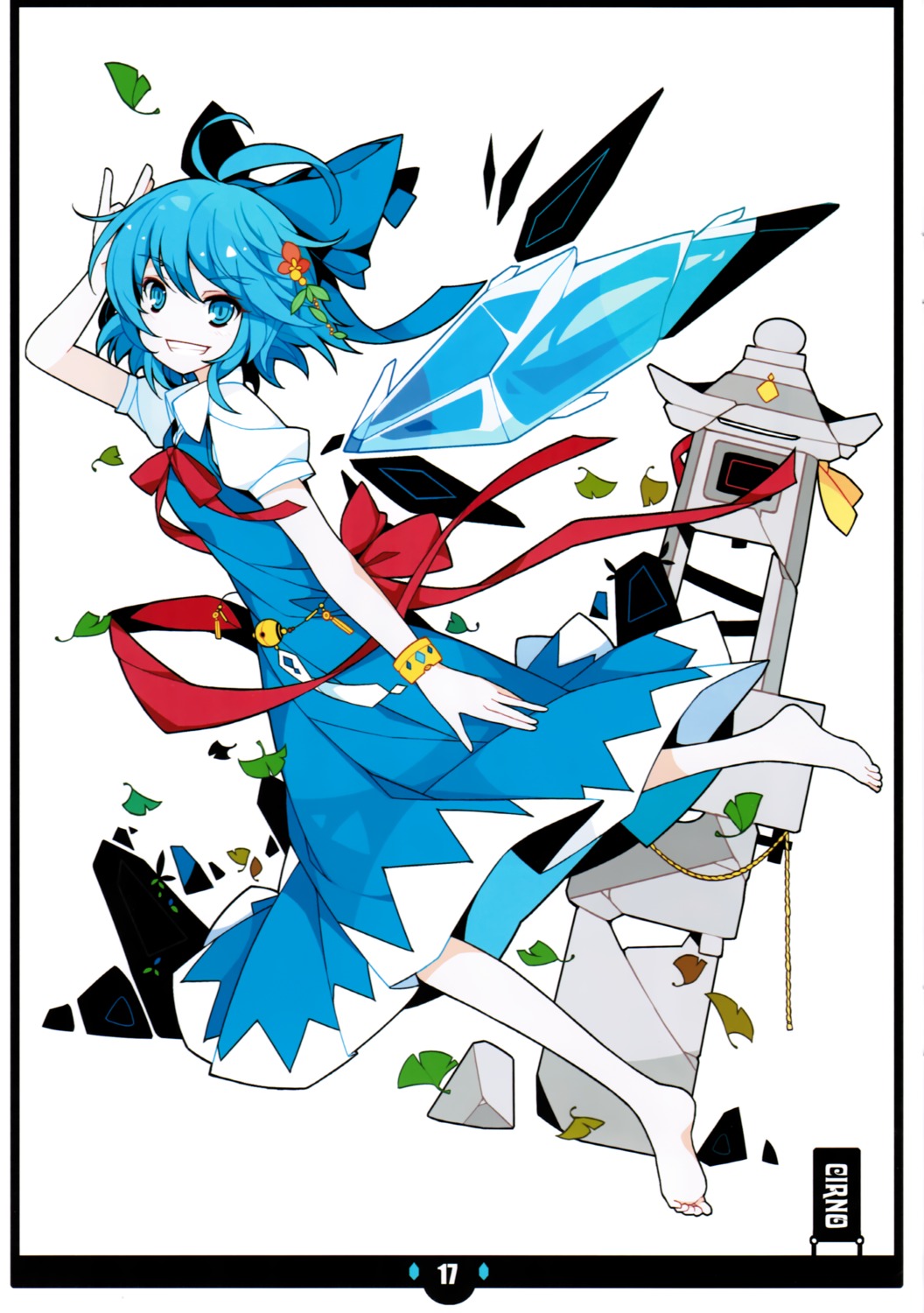 cirno, ideolo, neko_worki, touhou, wings