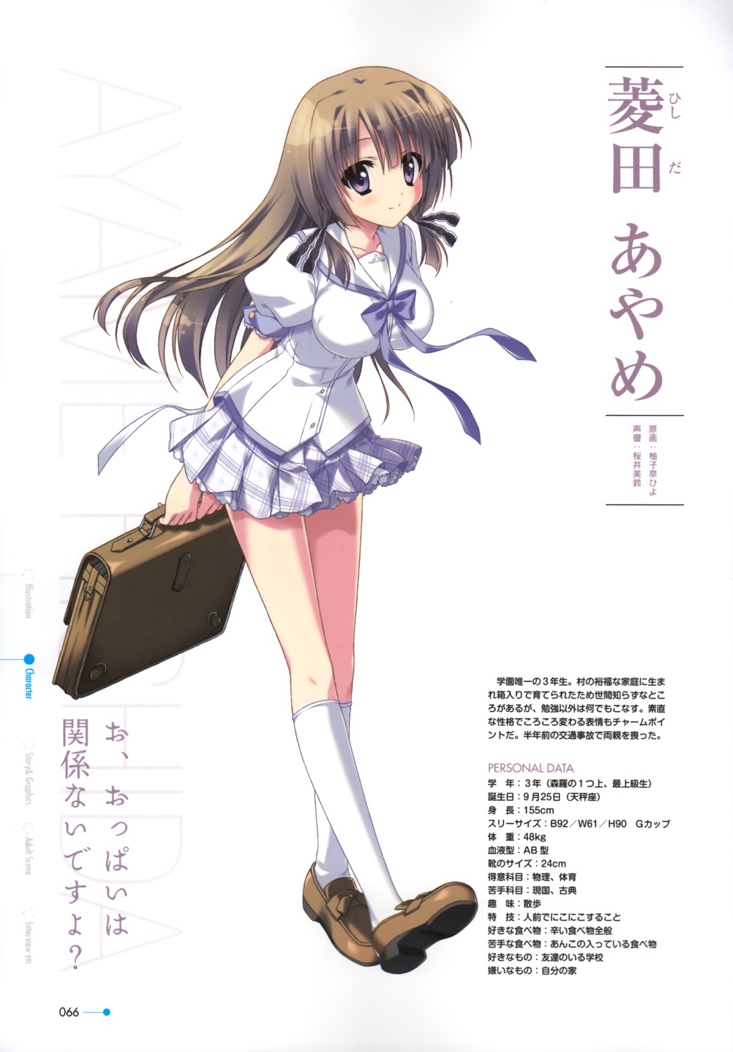 hishida_ayame, minori, natsuzora_no_perseus, profile_page, seifuku, yuzuna_hiyo