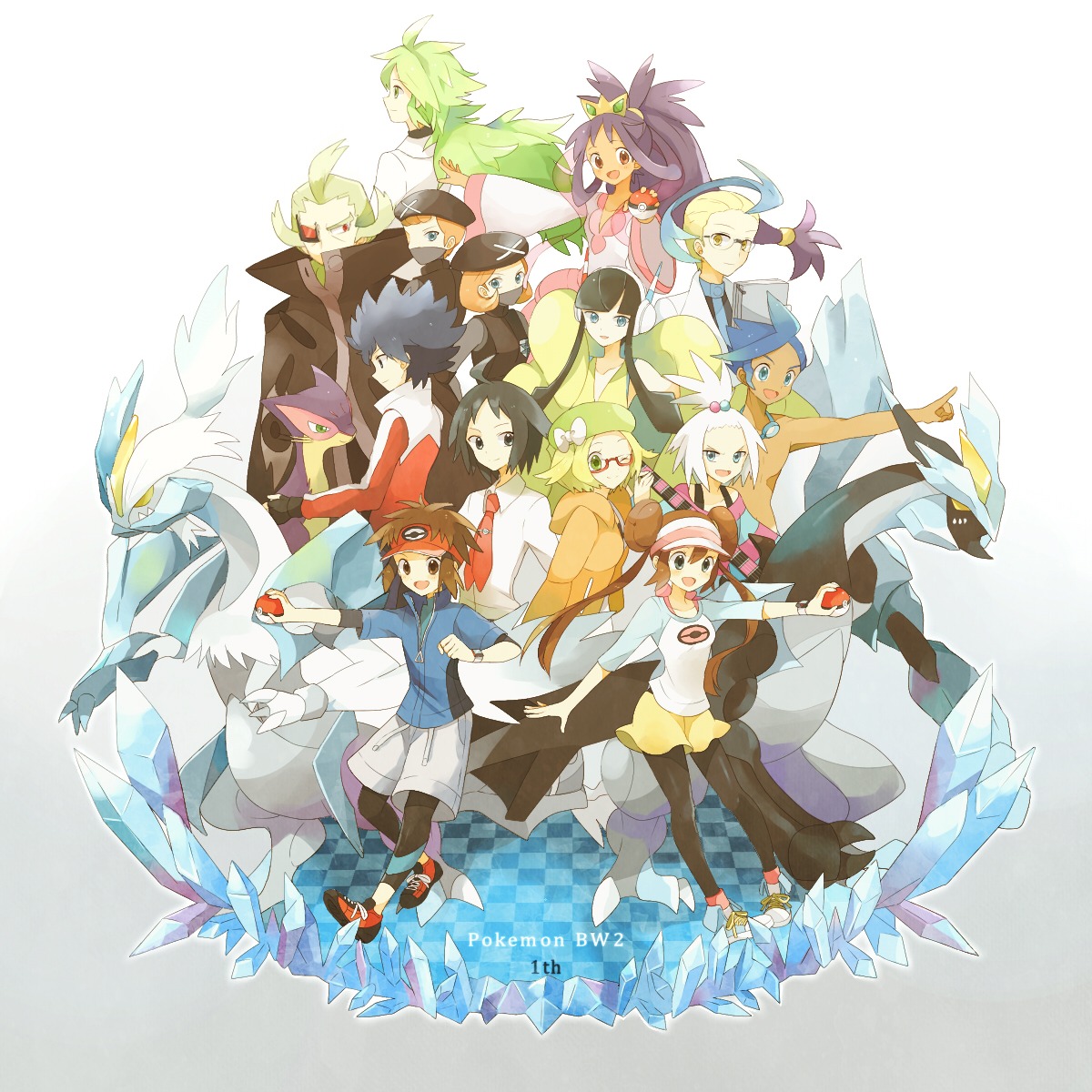 bel_(pokemon), cheren_(pokemon), homika_(pokemon), iris_(pokemon), kamitsure_(pokemon), kyouhei_(pokemon), mei_(pokemon), n_(pokemon)