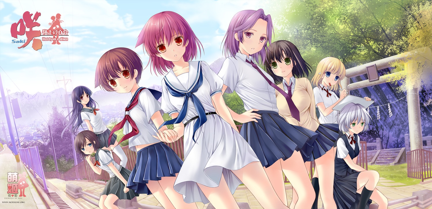 aislinn_wishart, kajiki_yumi, kosegawa_shiromi, miyanaga_saki, miyanaga_teru, obiwan, onjouji_toki, saki