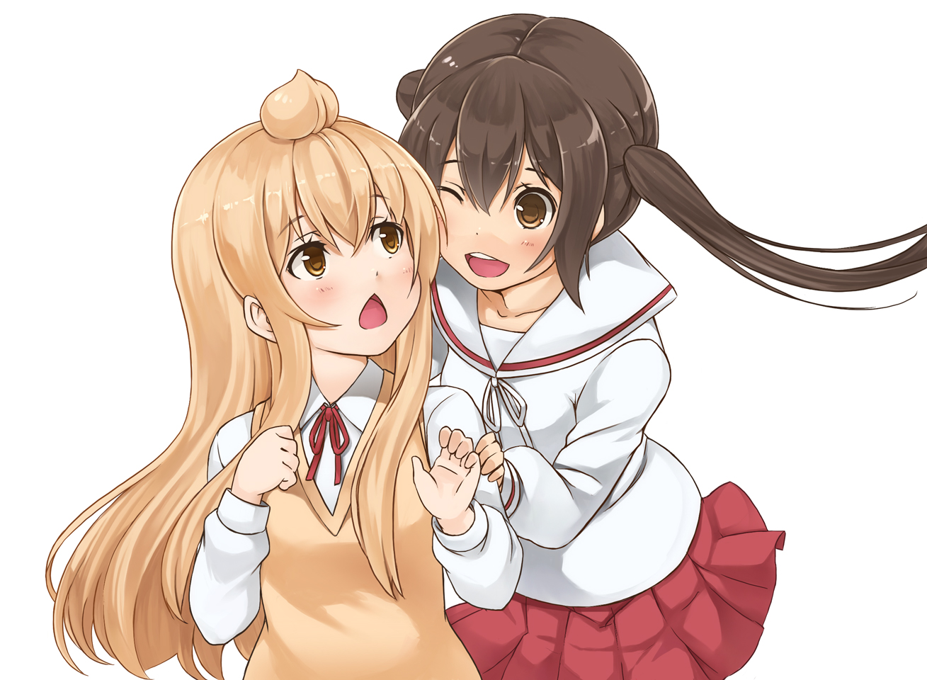 minami-ke, minami_chiaki, minami_kana, mo-fu, seifuku