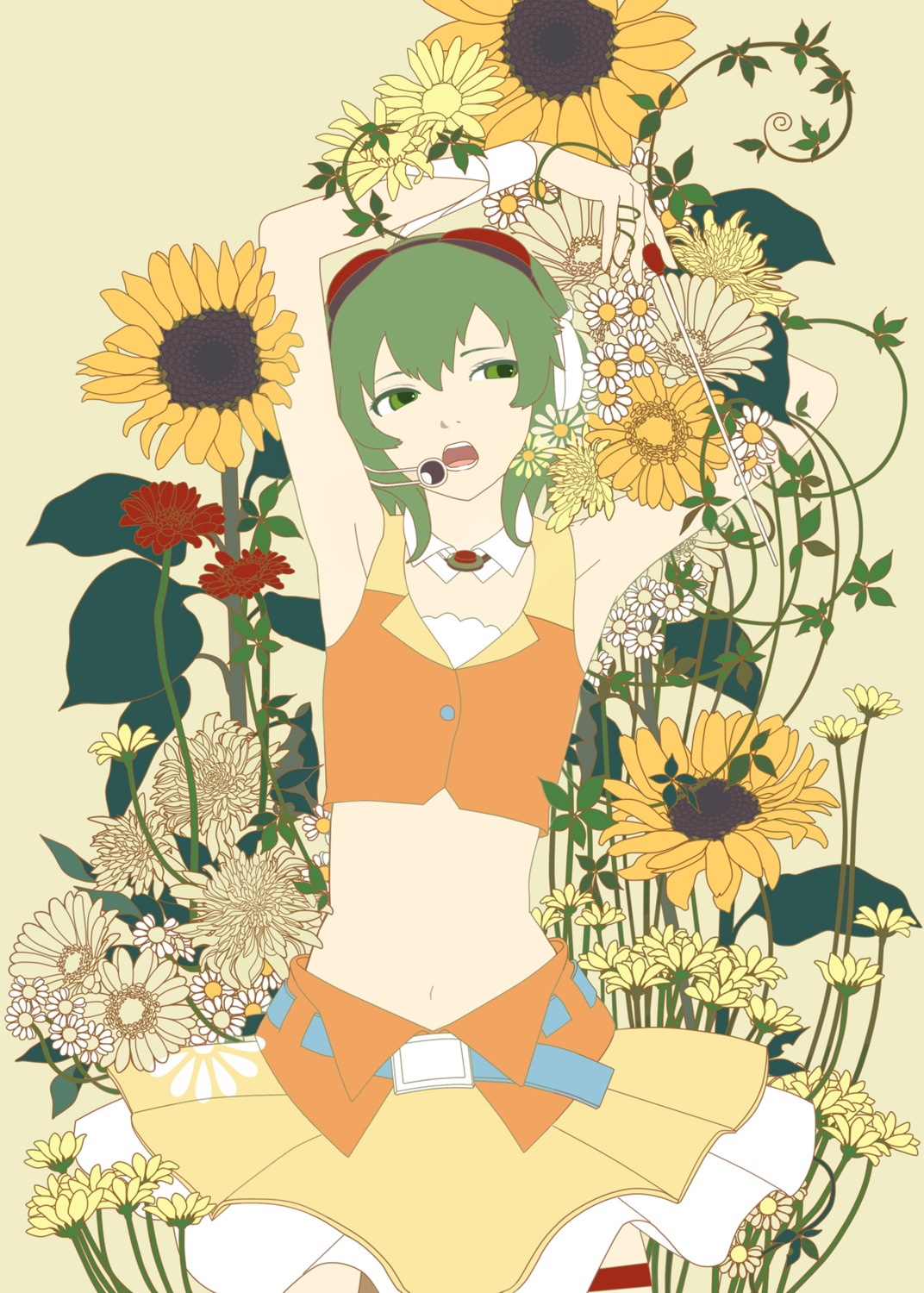 bourbone, gumi, headphones, vocaloid