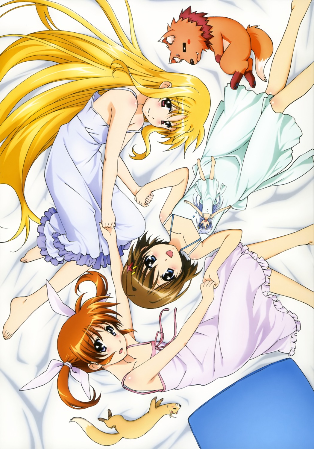 arf, fate_testarossa, mahou_shoujo_lyrical_nanoha, mahou_shoujo_lyrical_nanoha_a's, reinforce_zwei, takamachi_nanoha, yagami_hayate, yuuno_scrya