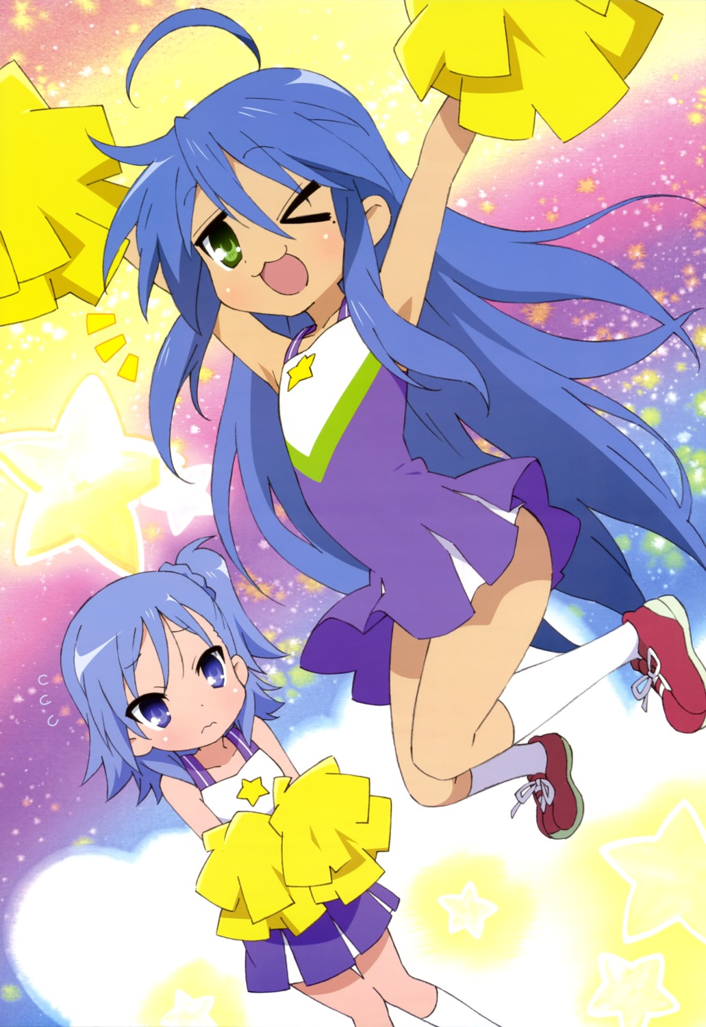 cheerleader, izumi_konata, lucky_star, miyakawa-ke_no_kuufuku, miyakawa_hikage, shibuya_sakae
