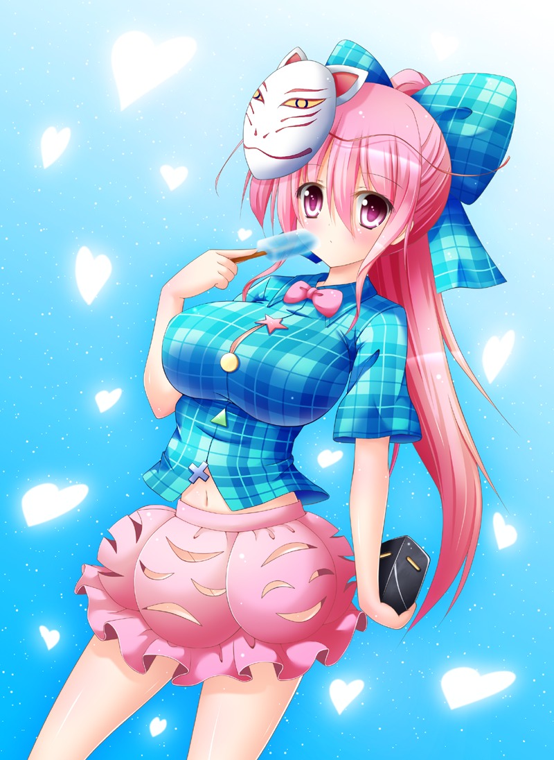 hata_no_kokoro, shin_osada, touhou