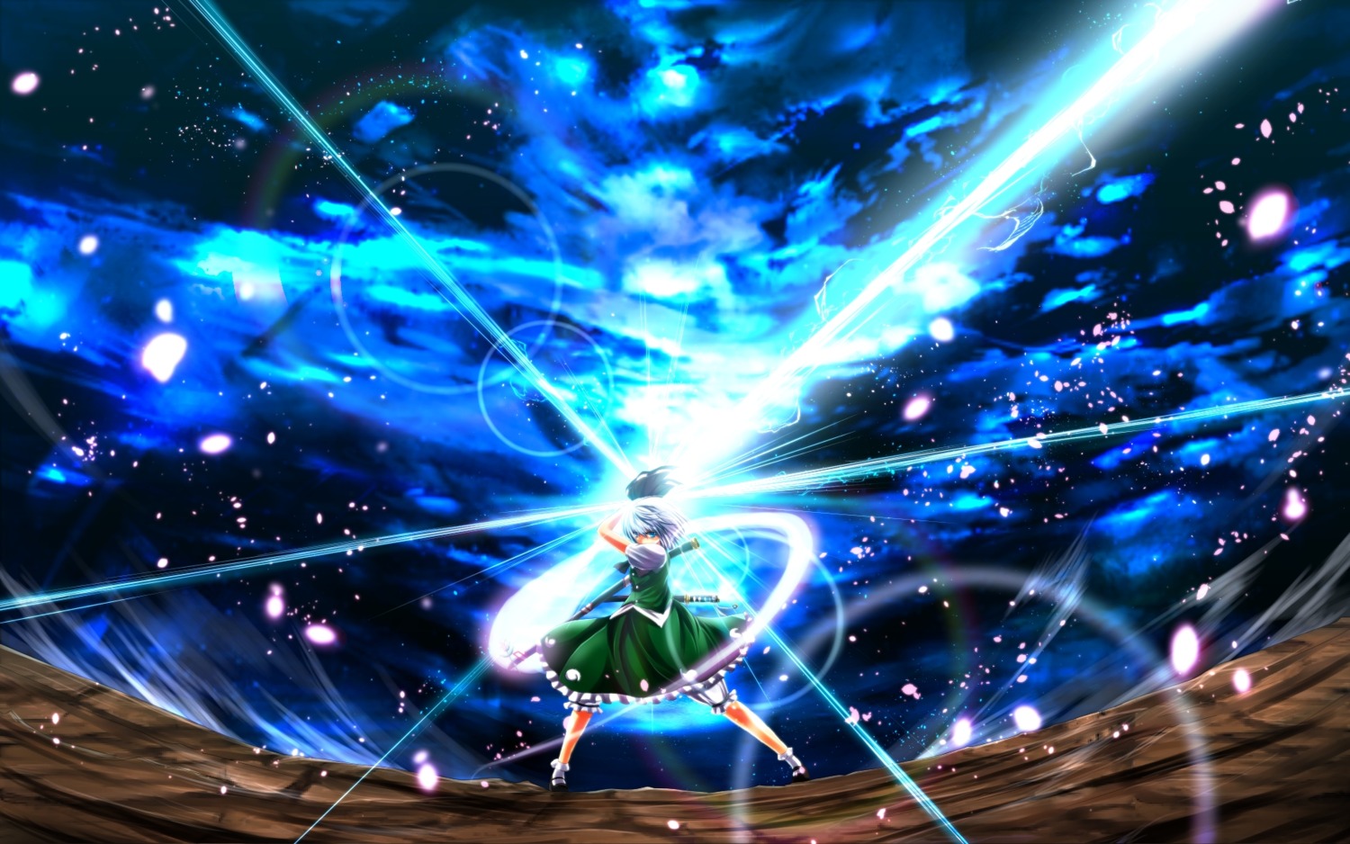 konpaku_youmu, nekominase, sword, touhou, wallpaper