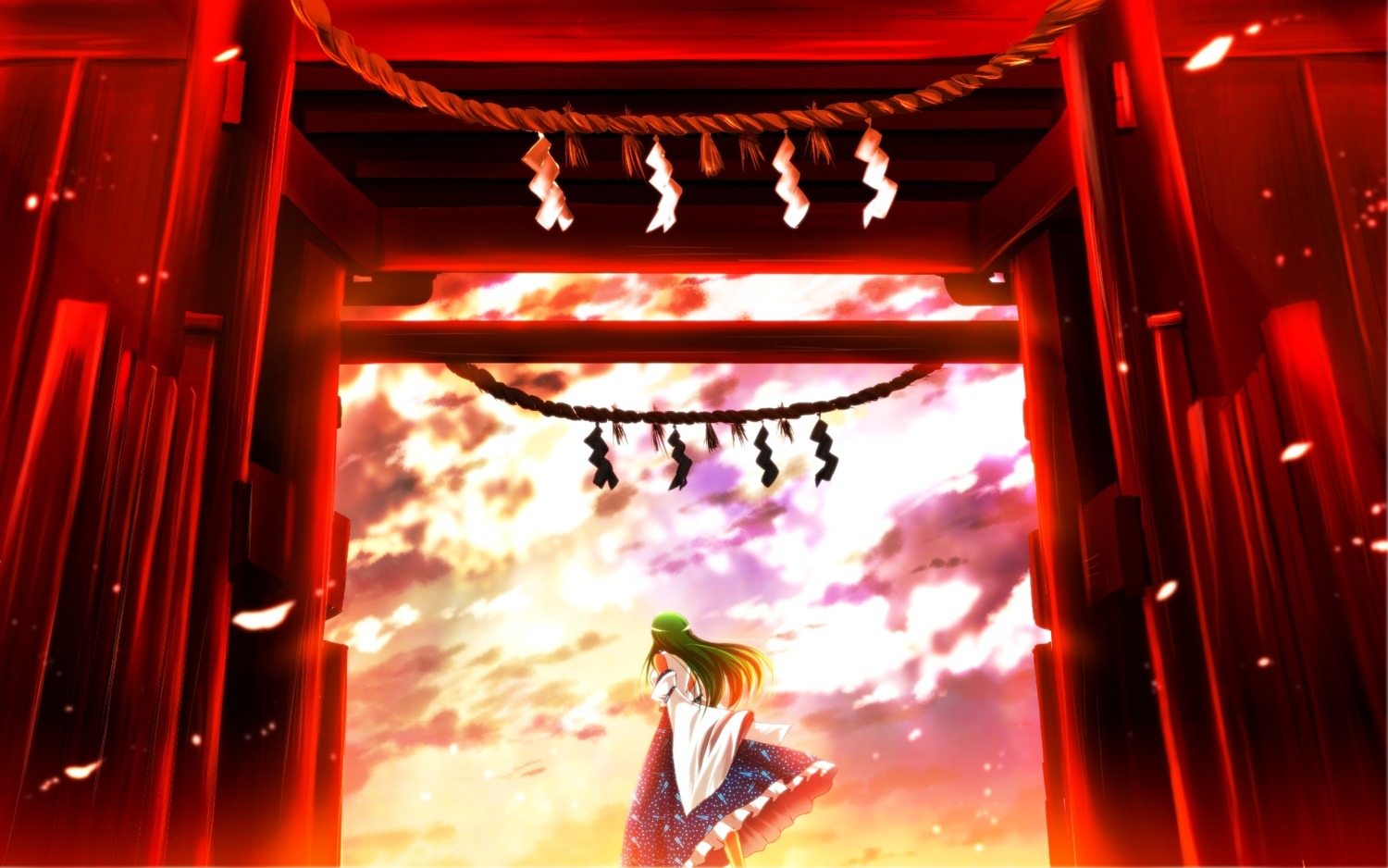 kochiya_sanae, nekominase, touhou, wallpaper