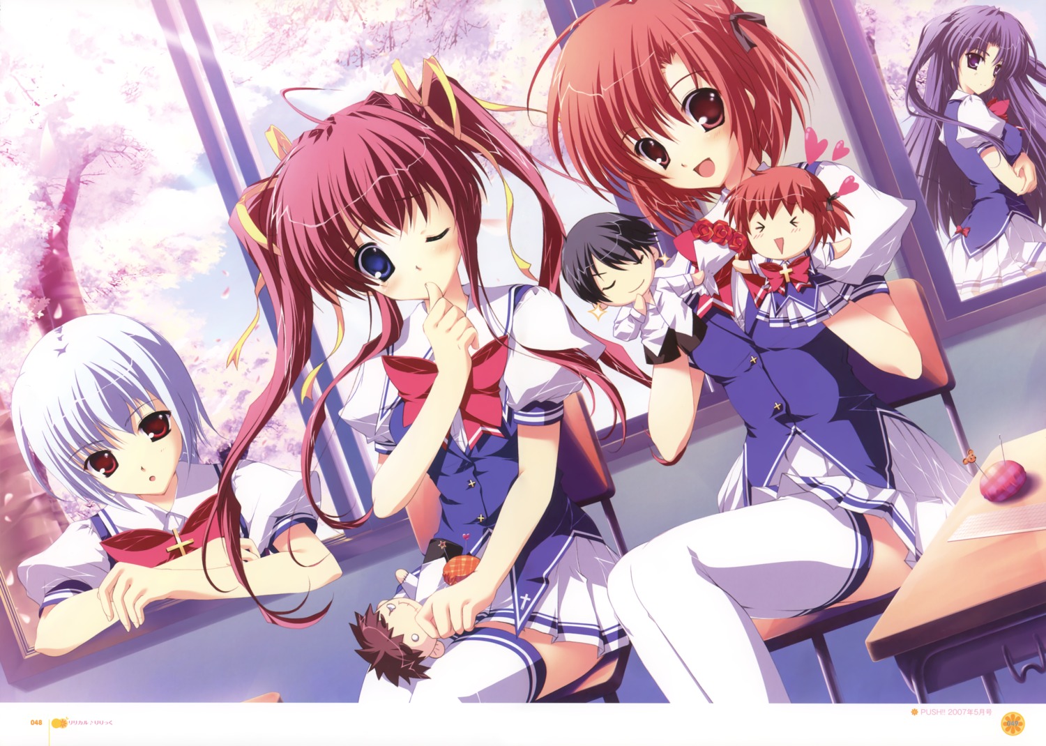 asakura_nanao, fumio, hagiwara_tomoe, kuu, lyrical_lyric, marmalade, mikeou, seifuku