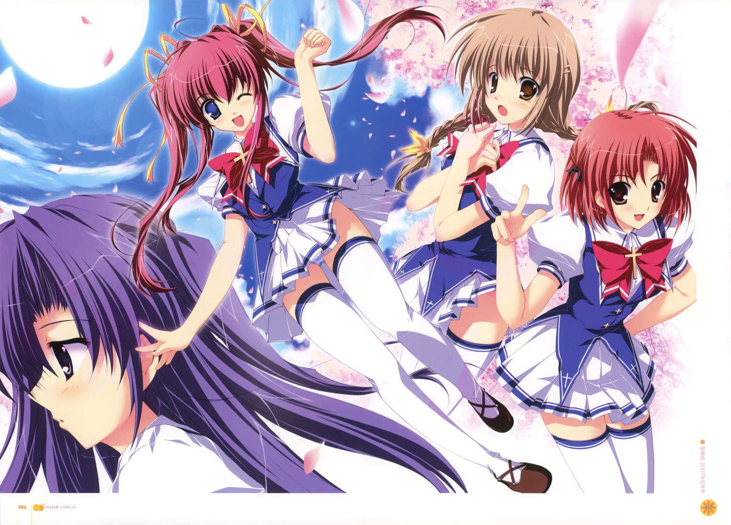 asakura_nanao, daidouji_ryouko, hagiwara_tomoe, lyrical_lyric, marmalade, mikeou, seifuku, takami_rin
