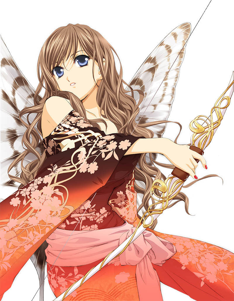 tenhiro_naoto, weapon, wings