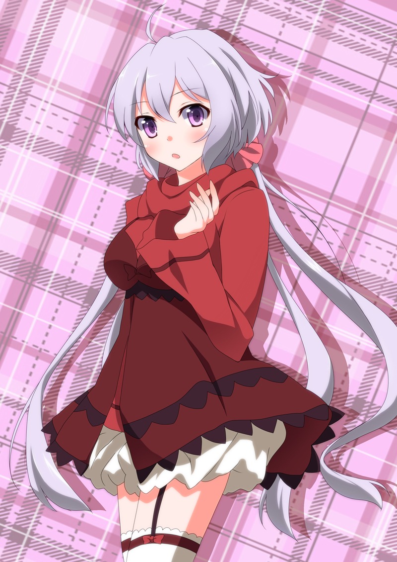 dress, kurono_yuzuko, senki_zesshou_symphogear, stockings, thighhighs, yukine_chris