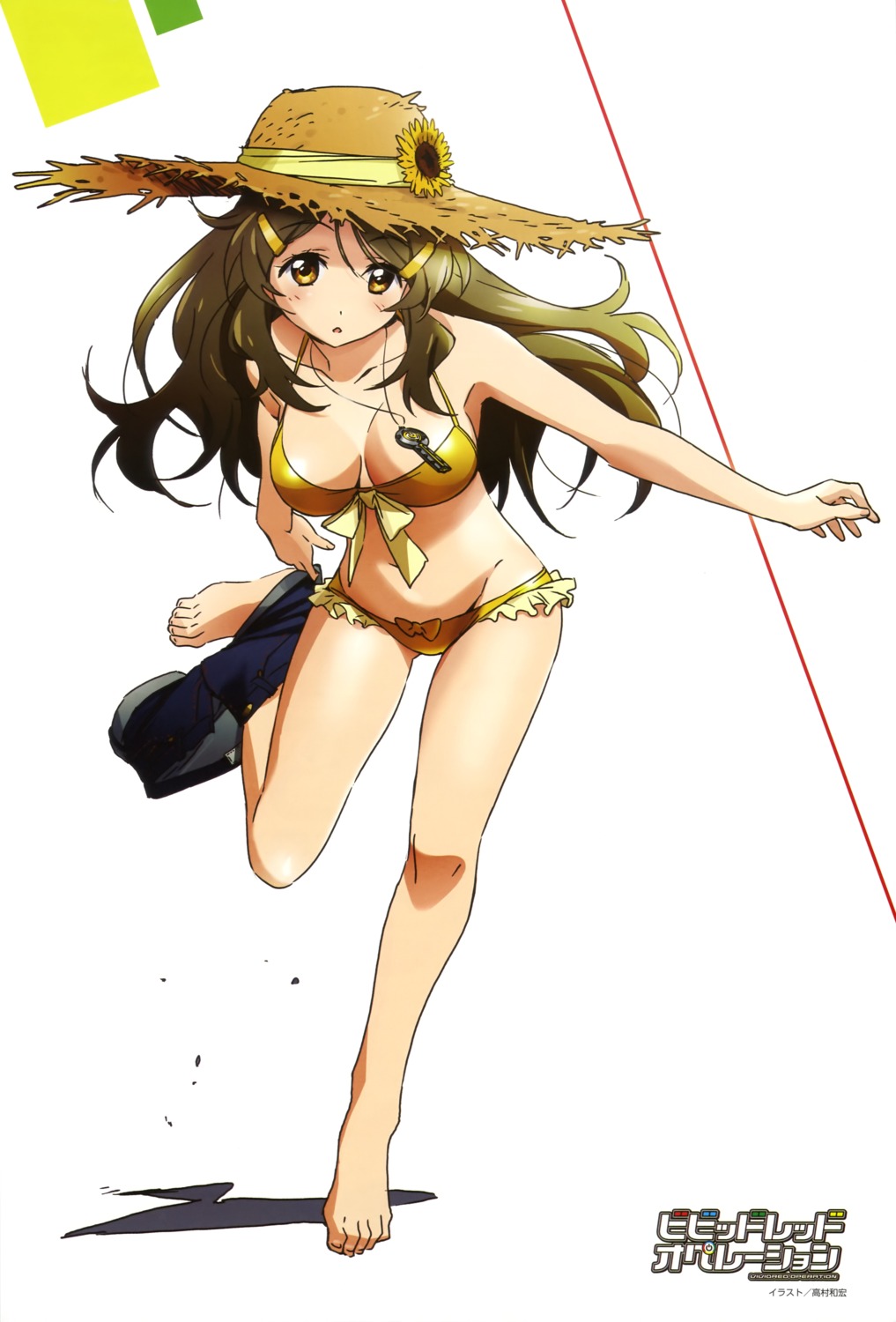 bikini, cleavage, shinomiya_himawari, swimsuits, takamura_kazuhiro, vividred_operation
