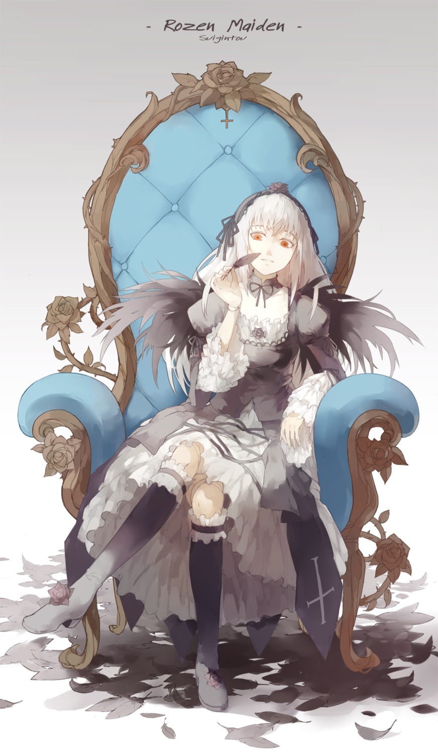 dress, garter, lolita_fashion, nine, rozen_maiden, suigintou