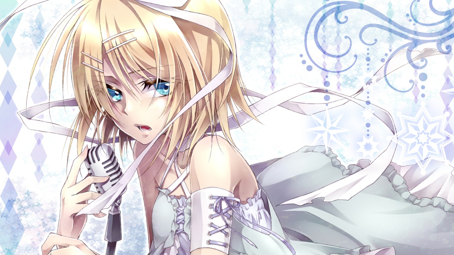 dress, kagamine_rin, ueno_tsuki, vocaloid, wallpaper