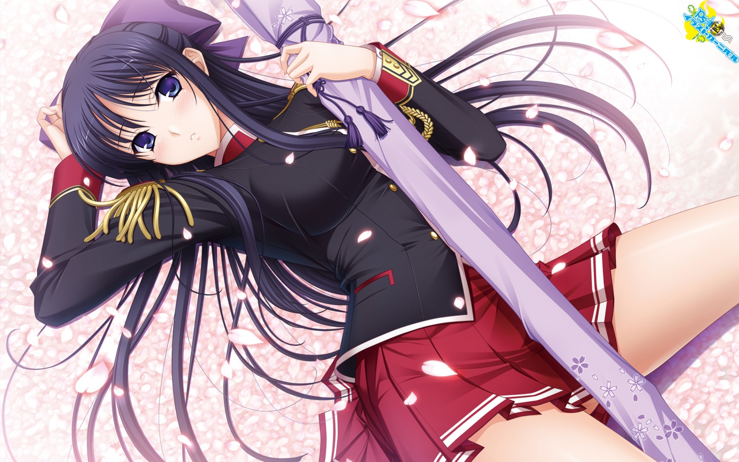 komori_kei, ricotta, ryuuzouji_akane, seifuku, walkure_romanze, wallpaper
