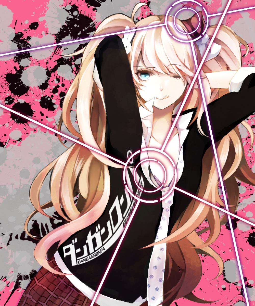 bra, dangan-ronpa, enoshima_junko, haru_(haru2079), seifuku