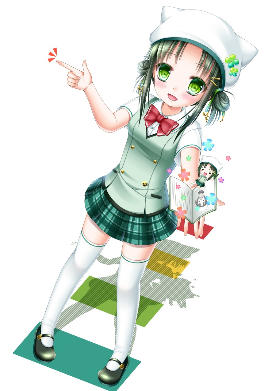 chibi, mf_bunko, seifuku, shitou, thighhighs