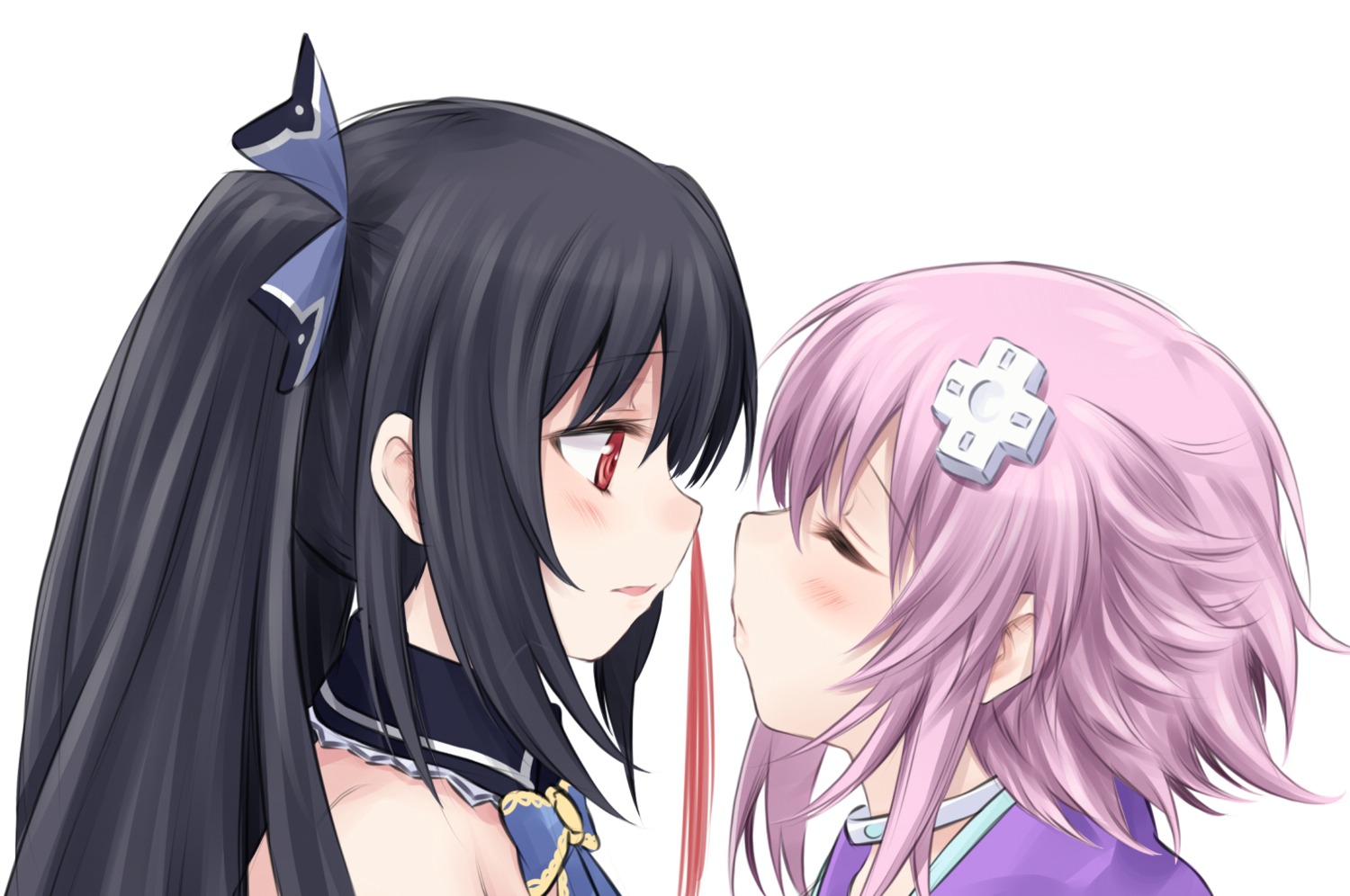 choujigen_game_neptune, neptune, noire, suzushiro_yukari, yuri