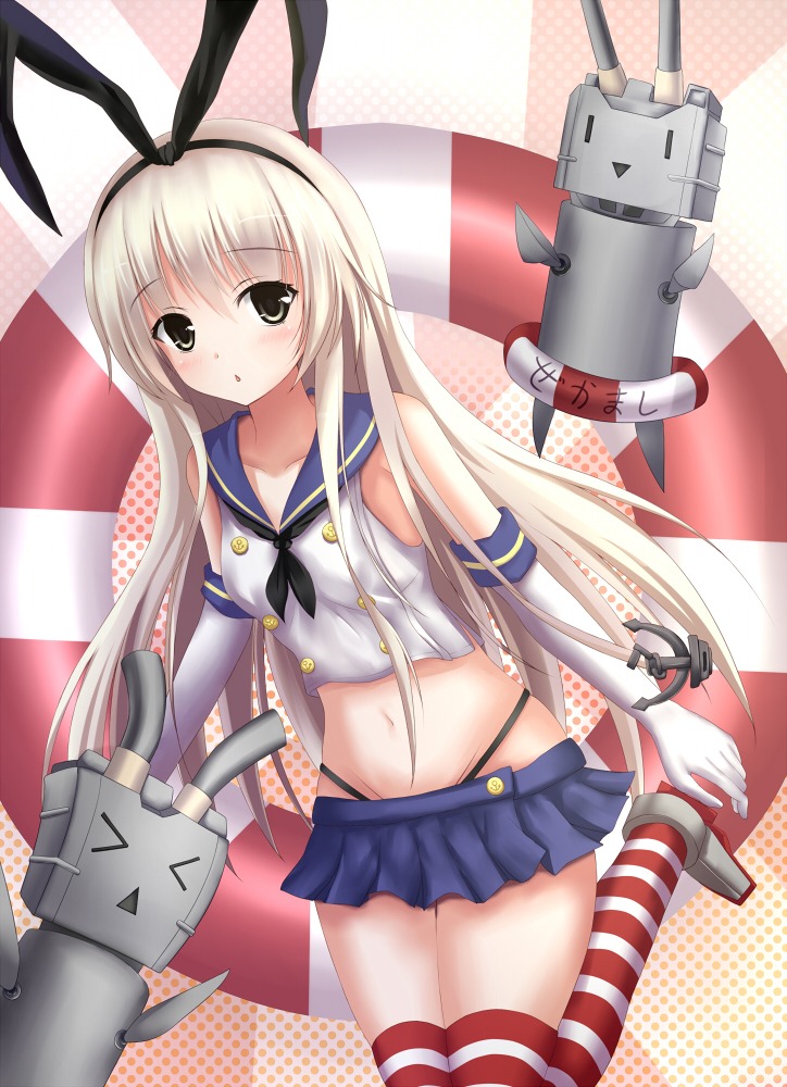 chitori, kantai_collection, pantsu, rensouhou-chan, shimakaze_(kancolle), thighhighs