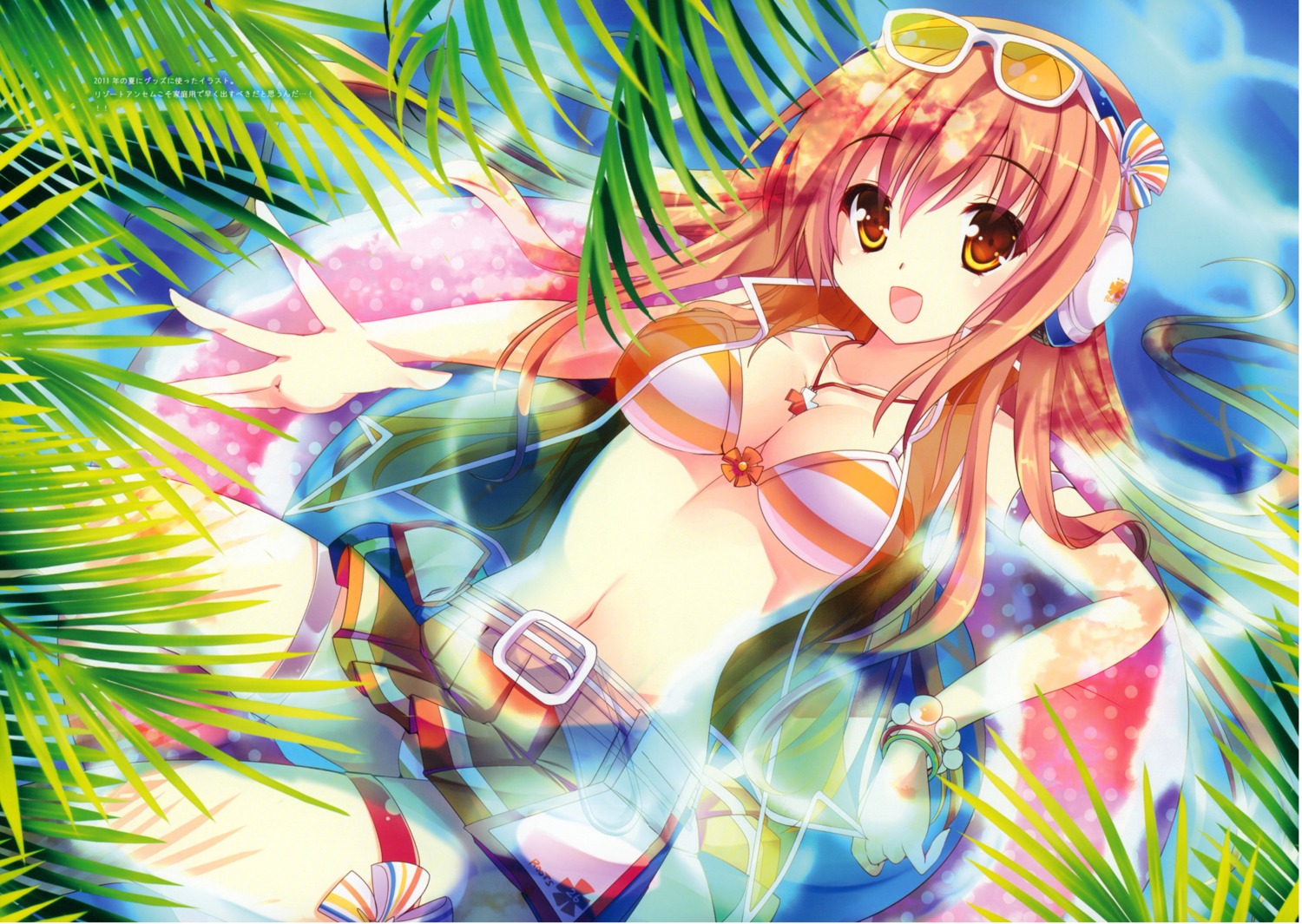alice_garden, beatmania, bemani, bikini, cleavage, garter, hinata_momo, iroha_(beatmania), swimsuits