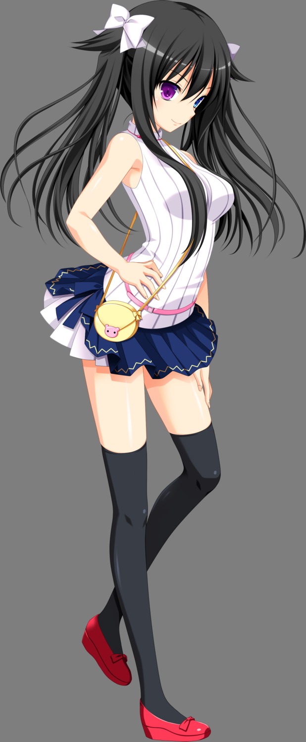3rd_eye, gensou_no_idea, heterochromia, makita_maki, re:non, shinomori_rinon, thighhighs, transparent_png