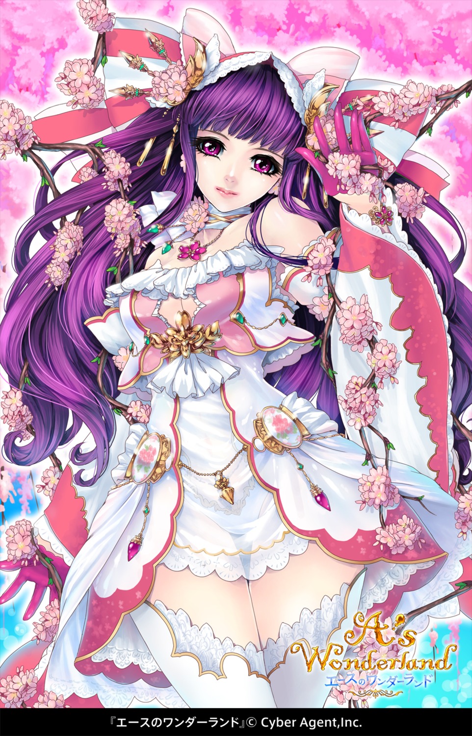 a's_wonderland, cleavage, dress, kunishige_keiichi, thighhighs