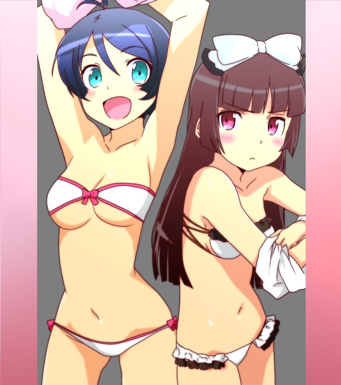 bikini, cleavage, gokou_ruri, isono_wakame, ore_no_imouto_ga_konnani_kawaii_wake_ga_nai, puu_maru, sazae_san, swimsuits, underboob