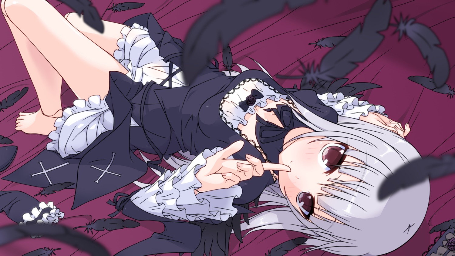 gothic_lolita, k10k, lolita_fashion, rozen_maiden, suigintou, wallpaper, wings