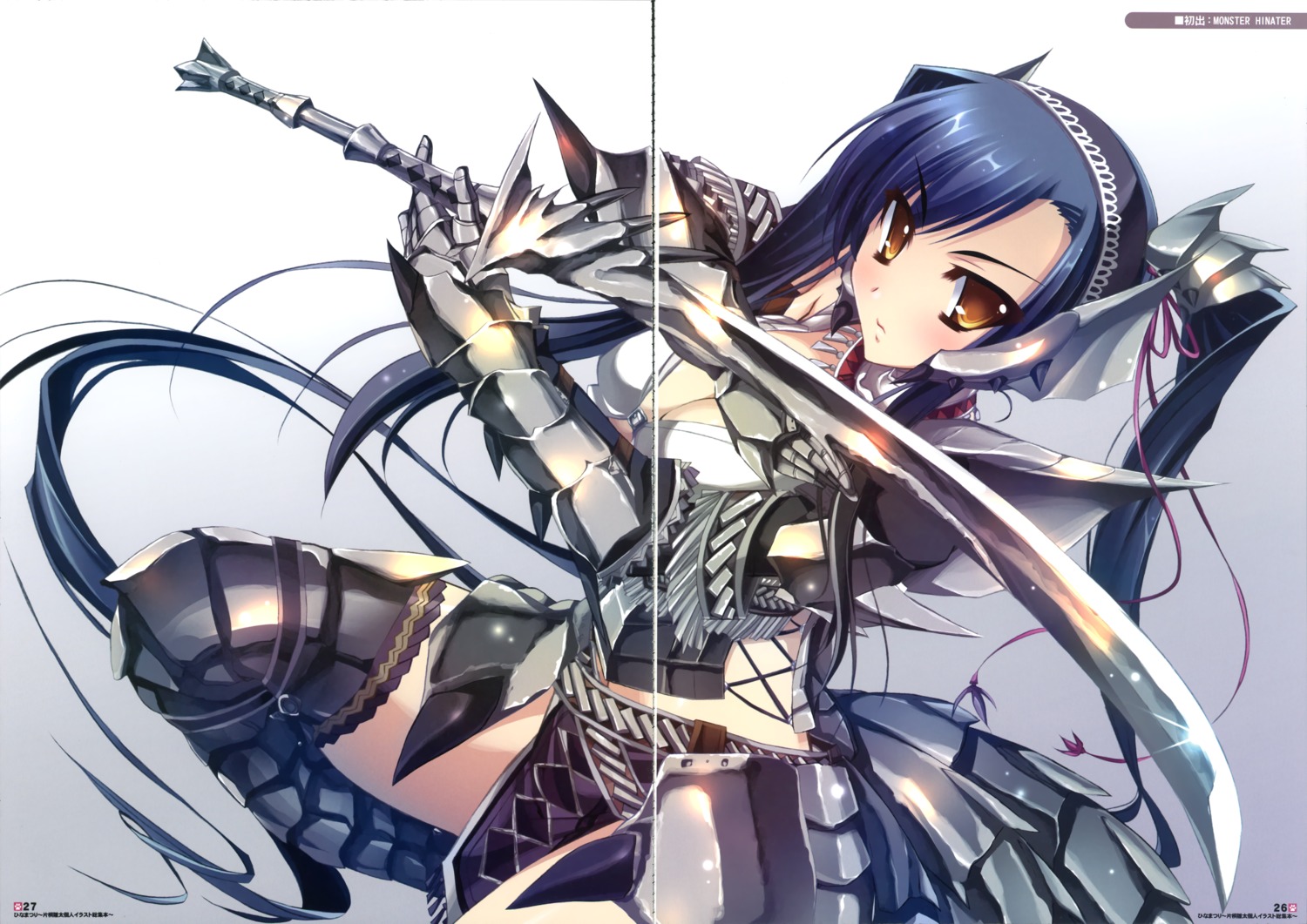 armor, baseson, cleavage, fixme, gap, kanu, katagiri_hinata, koihime_musou
