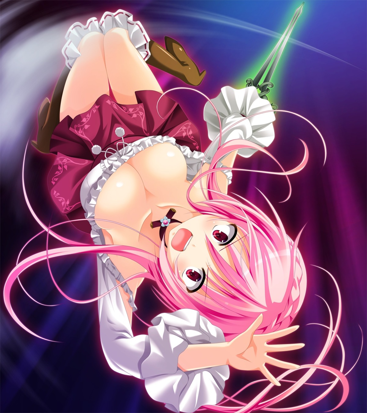 cleavage, game_cg, gensou_no_idea, makita_maki, nanami_naru, sword