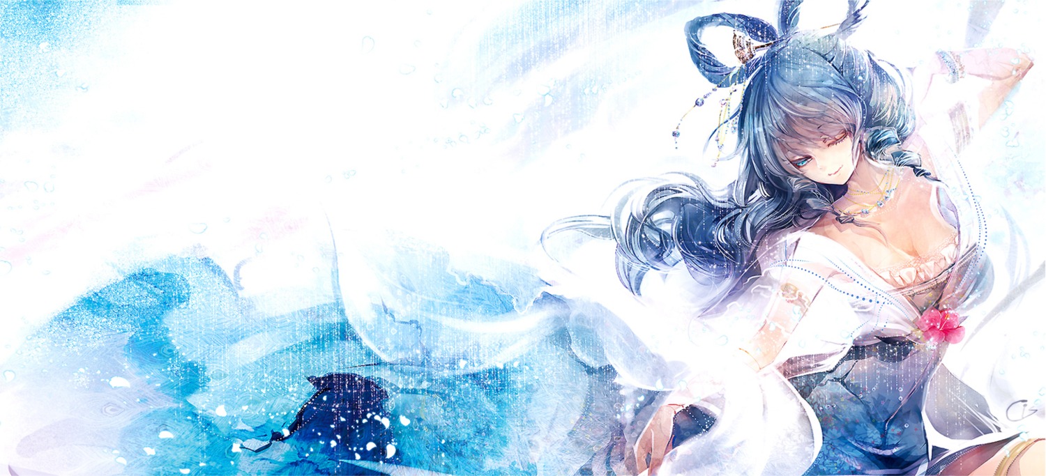cercis, cleavage, kaku_seiga, touhou