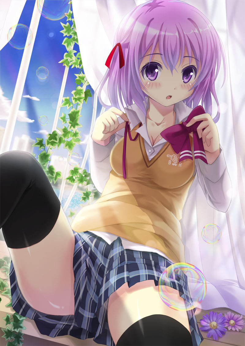 seifuku, takanasheeee, thighhighs