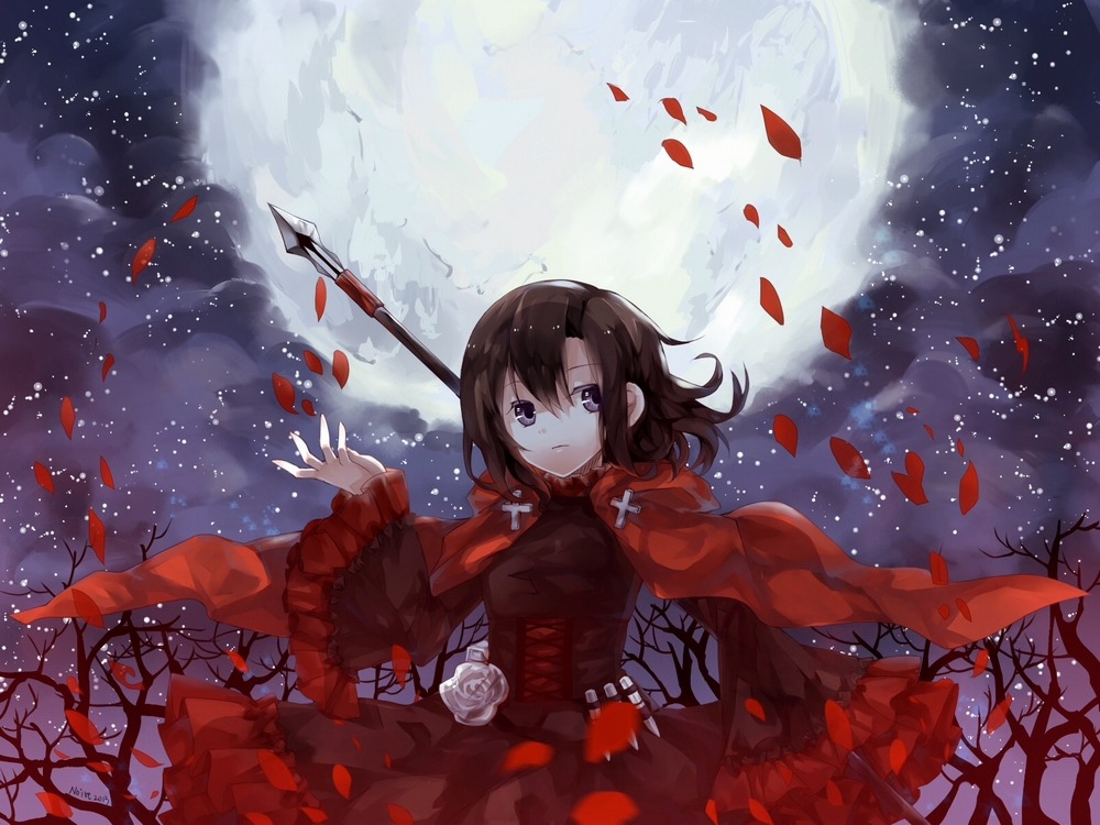 eveshut, ruby_rose, rwby, weapon