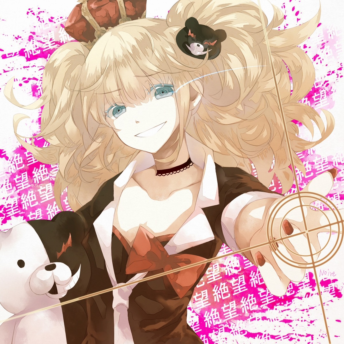 dangan-ronpa, enoshima_junko, eveshut, monokuma