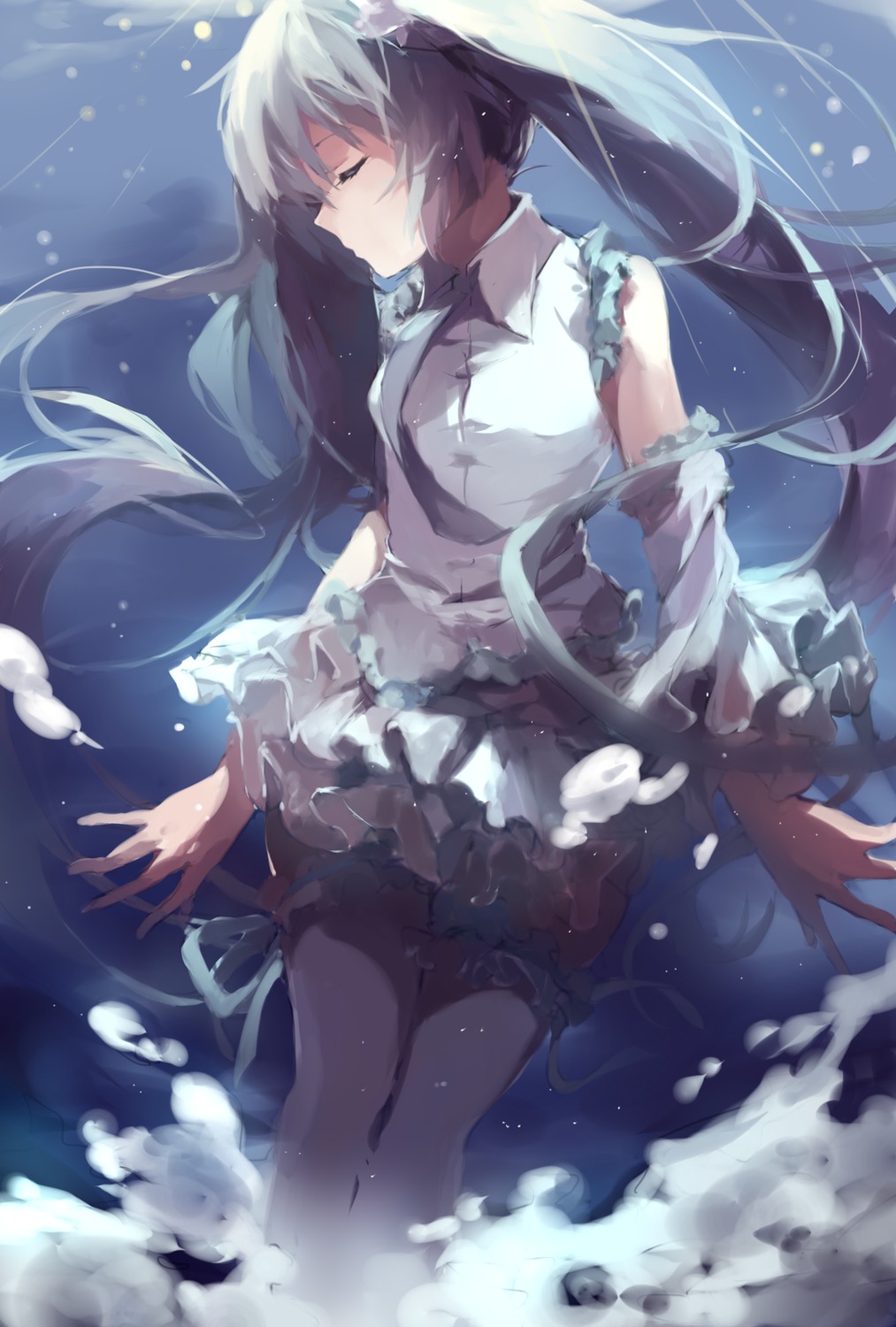 hatsune_miku, shuzi, thighhighs, vocaloid